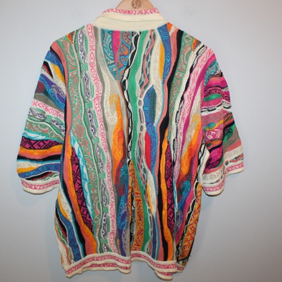 Authentic Coogi Abstract Short Sleeve Sweater - Picture 4 of 4